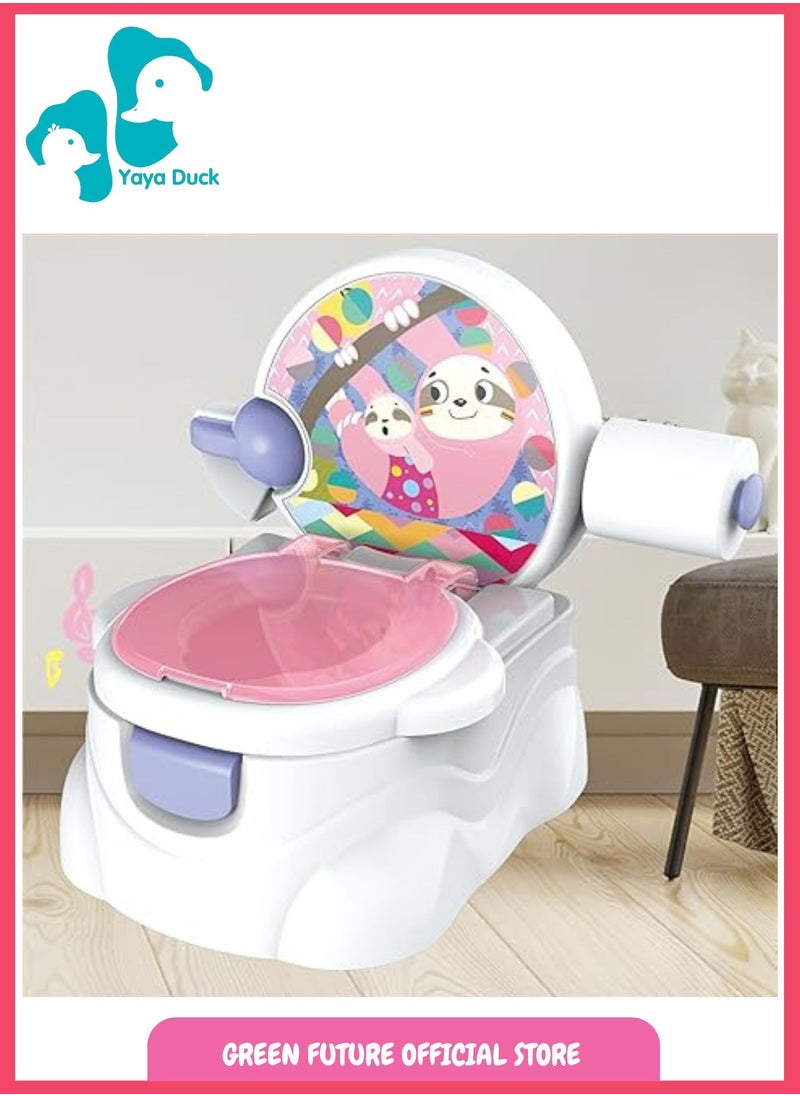 Baby Potty Seat | Training Toilet Seat with Lid | Toddler Potty Chair for Kids | Infant Potty Training Chair - Pink