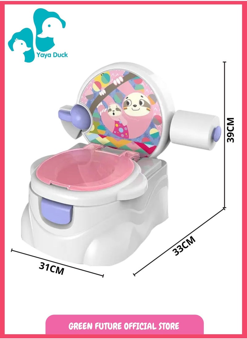 Baby Potty Seat | Training Toilet Seat with Lid | Toddler Potty Chair for Kids | Infant Potty Training Chair - Pink