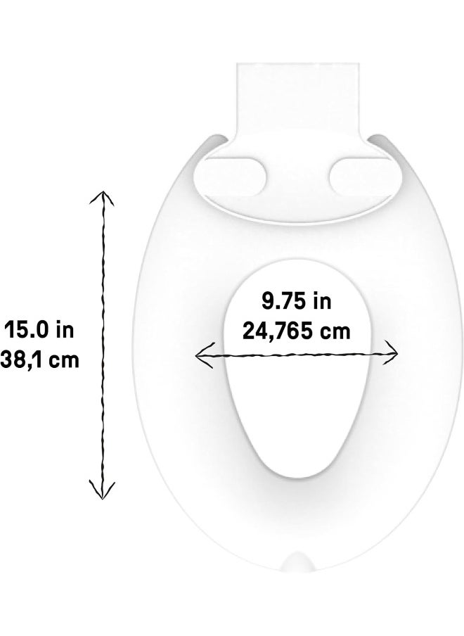 Ingenuity ITY Flip & Sit Potty Seat (White) – Easy to Set Up & Remove Potty Training Seat That Attaches to Adult Toilet Seat