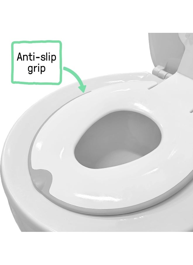 Ingenuity ITY Flip & Sit Potty Seat (White) – Easy to Set Up & Remove Potty Training Seat That Attaches to Adult Toilet Seat