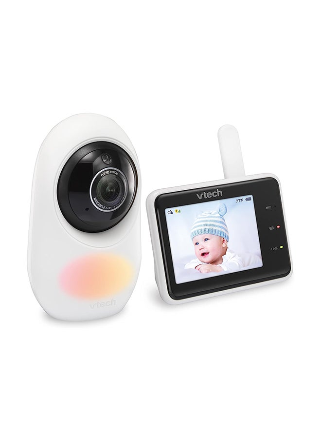 2.8 Inch 2 Camera Smart Wi Fi 1080P Hd Video Baby Monitor With Remote Access White
