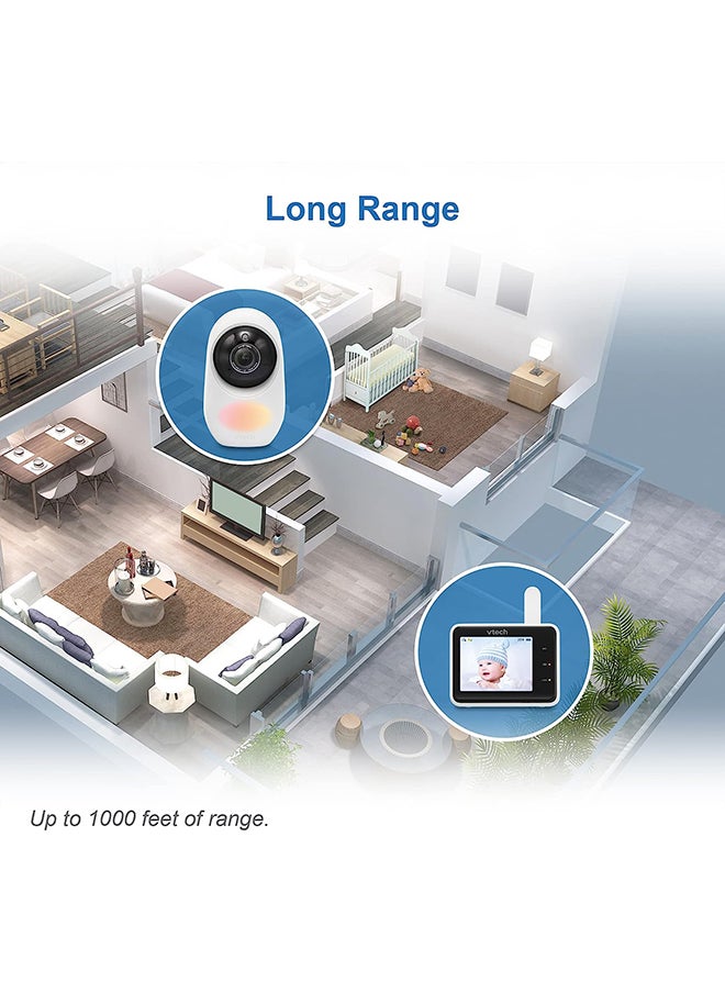 2.8 Inch 2 Camera Smart Wi Fi 1080P Hd Video Baby Monitor With Remote Access White