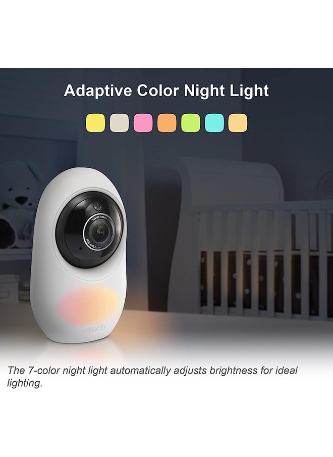 2.8 Inch 2 Camera Smart Wi Fi 1080P Hd Video Baby Monitor With Remote Access White