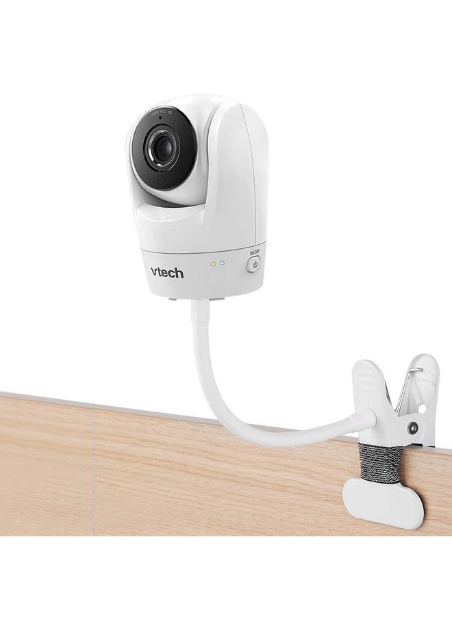 iTODOS Baby Monitor Mount Clip Compatible with Vtech Baby Monitor Vtech VM901 and VM919HD, 8inches Flexible Long Gooseneck Arm,Attach Your Baby Camera Wherever You Like Without Any Tools