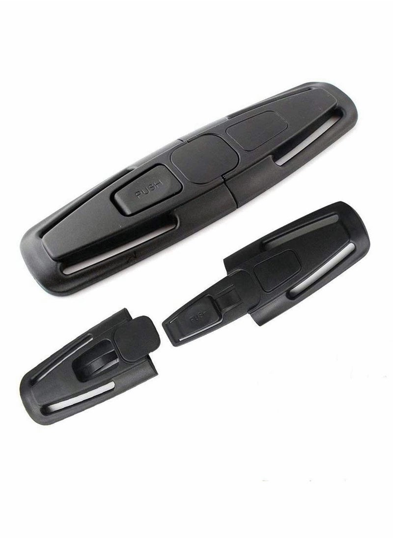 Car Safety Seat Strap Belt Lock Baby Child Harness Chest Clip Safe Buckle Black