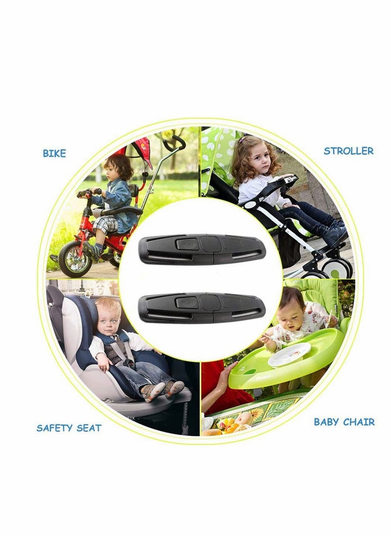 Car Safety Seat Strap Belt Lock Baby Child Harness Chest Clip Safe Buckle Black