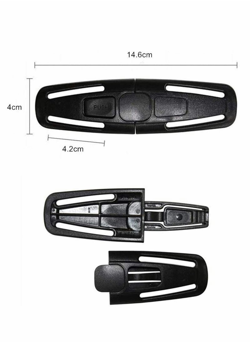 Car Safety Seat Strap Belt Lock Baby Child Harness Chest Clip Safe Buckle Black
