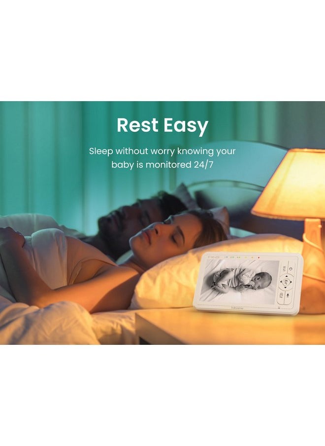 Babysense 3MP/HD Video Baby Monitor Bundle - WiFi Camera with App & Separate Non-WiFi Video Baby Monitor with Camera and Audio (Products Don't Connect/Pair with Each Other) - HDS2&FullPeek