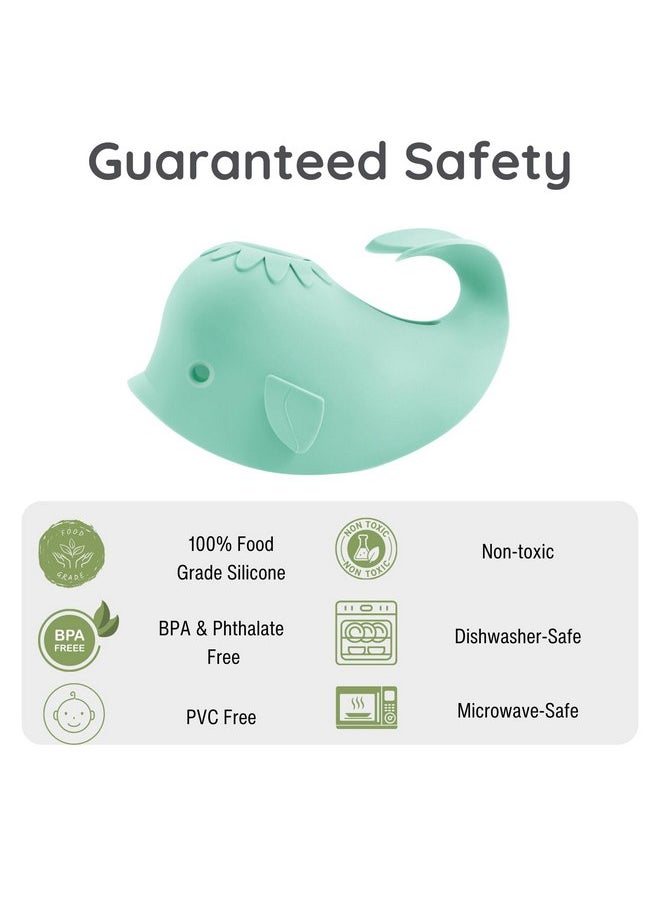 PandaEar Baby Bathtub Faucet Cover for Kids Toddlers - Bath Spout Cover for Baby Bathroom Tub, Whale (Green)