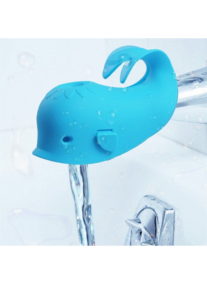 Bath Spout Cover, Faucet Cover Baby Bathroom Tub Faucet Cover Protector for Kids, Bathtub Spout Cover for Baby Kids Toddlers Protection Accessories Baby Safety Universal Bath Silicone Toys Whale Blue