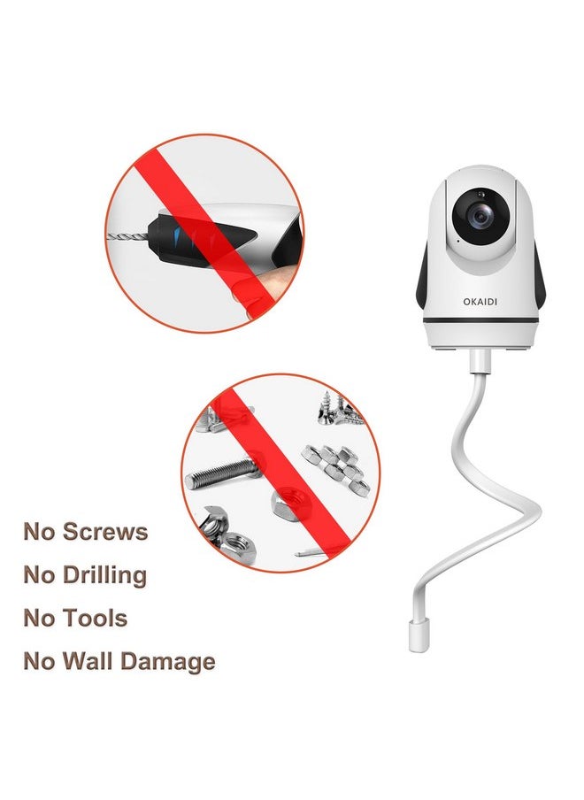 OKAIDI Baby Monitor Mount for OD8052/OD8060/OD8051/OD8050, Flexible Mount, Travel Baby Monitor Accessory, Portable Baby Camera Stand, Adjustable Baby Monitors Holder for Crib(Camera not Included)