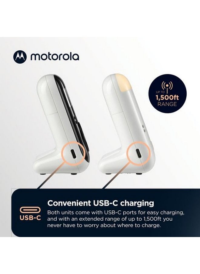 Motorola Nursery PIP15 Audio Baby Monitor, Dual Room HD Infant Monitor with Nightlight, 1500 Ft. Range, Two-Way Talk, Includes Parent Unit, 2 Monitors