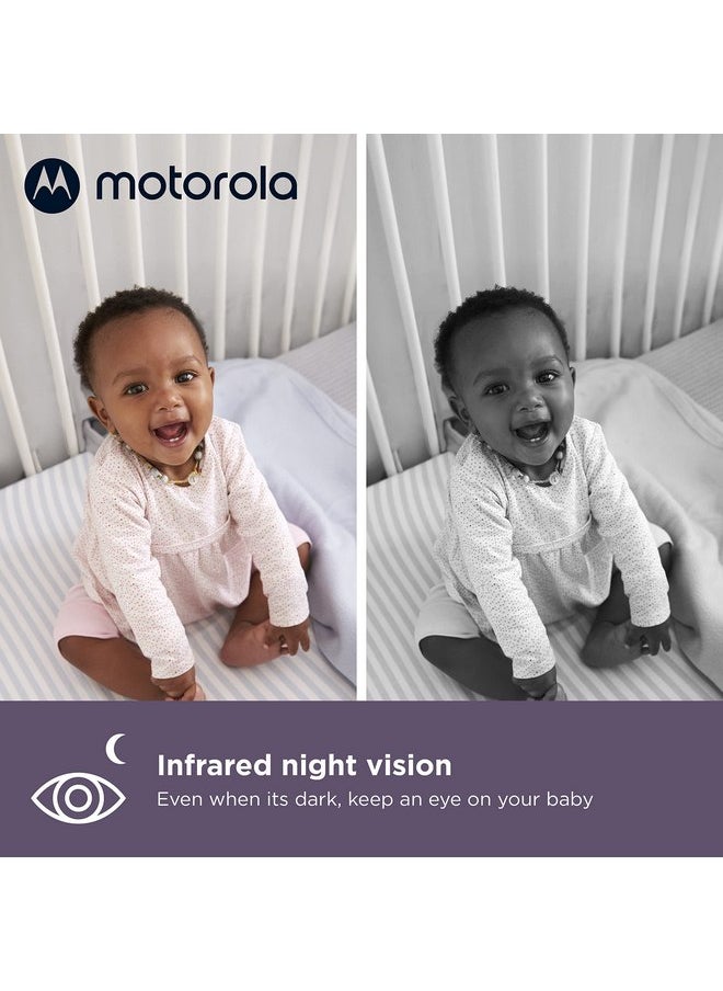 Motorola Baby Monitor VM85 - Indoor WiFi Video with Camera & Mood Light - HD 720p, Connects to Nursery App, 1000ft Range, 2-Way Audio, Remote Pan, Digital Tilt-Zoom, Temp, Lullabies, Night Vision
