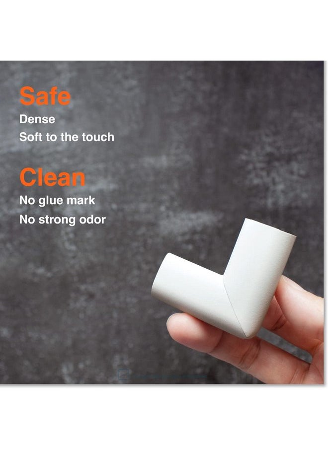 Roving Cove Slim-Fit Corner Edge Protector for Baby Proofing (Small 18ft Edge 8 Corners), Furniture Safety Bumper Guard, Soft NBR Rubber Foam, 3M Adhesive, Oyster White (Off White)