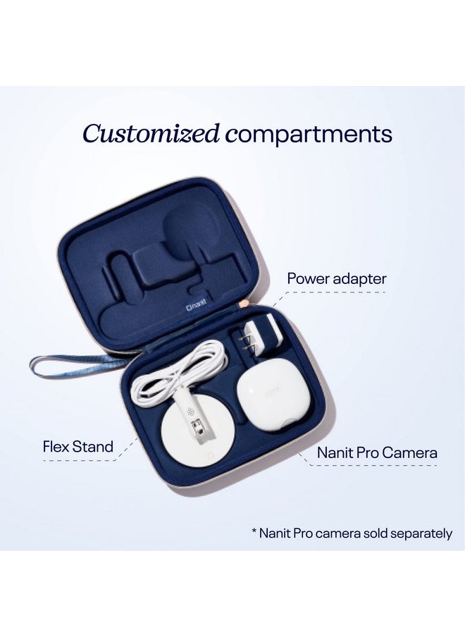 Nanit Travel Pack - Protective Compact Hard Case for Nanit Pro Smart Baby Monitor Plus Portable Flex Stand Accessory (Camera Not Included)