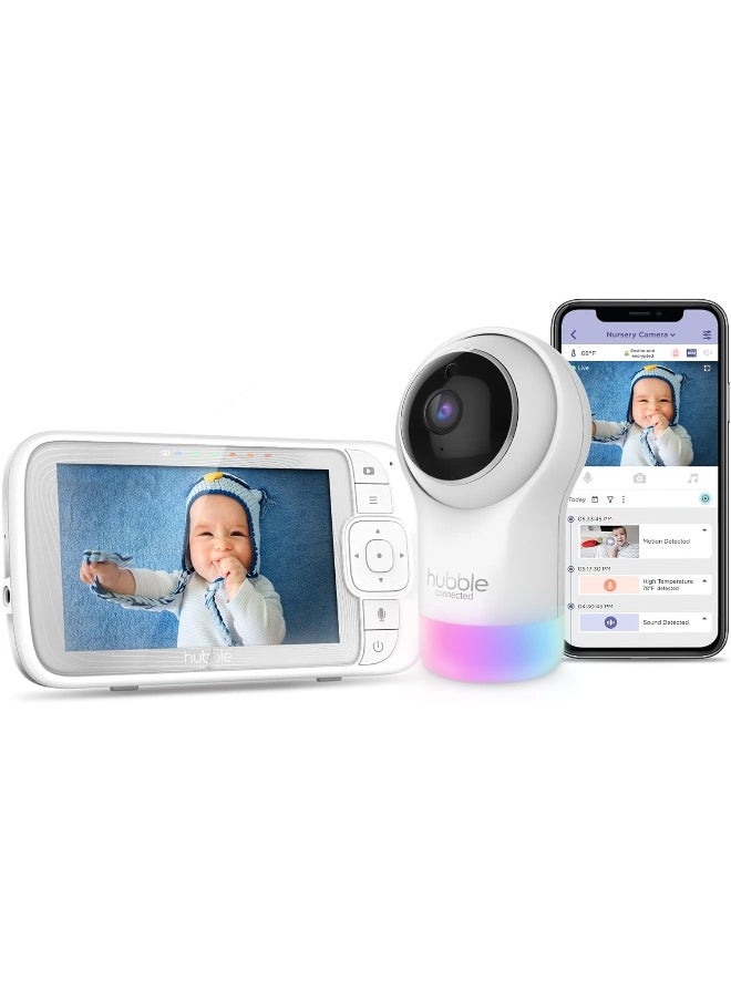 HUBBLE CONNECTED Nursery Pal Glow+ Smart Baby Monitor with 5