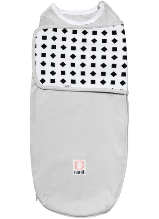 Nanit Breathing Wear Swaddle – Works Pro Monitor to Track Breathing Motion Sensor-Free for Baby Safety, Real-Time Alerts, 100% Cotton, Size Small, 3-6 Month, White
