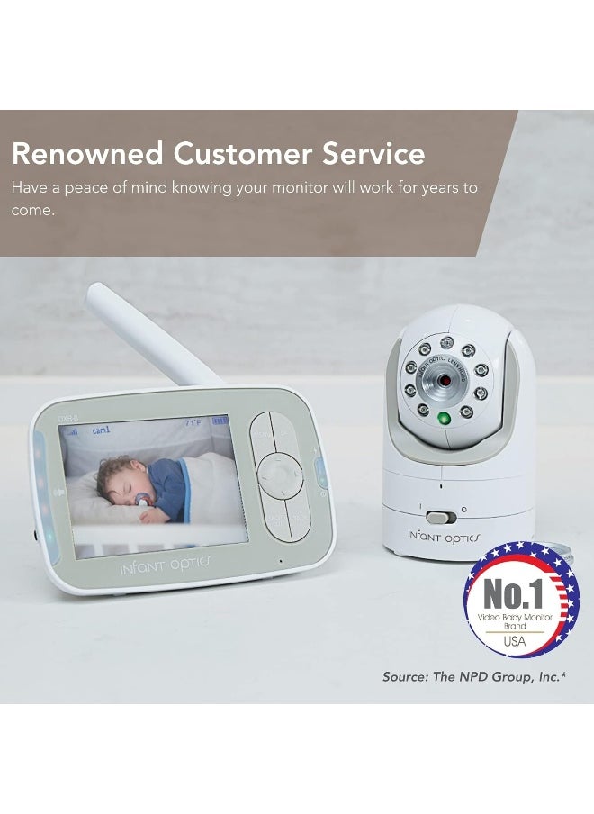 Infant Optics Dxr-8 Pan/Tilt/Zoom Baby Monitor and Interchangeable Optical Lens (3.5in)