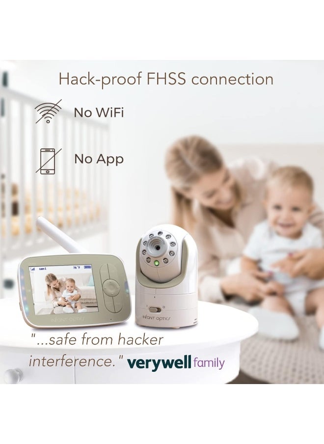 Infant Optics Dxr-8 Pan/Tilt/Zoom Baby Monitor and Interchangeable Optical Lens (3.5in)