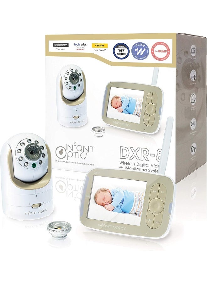 Infant Optics Dxr-8 Pan/Tilt/Zoom Baby Monitor and Interchangeable Optical Lens (3.5in)