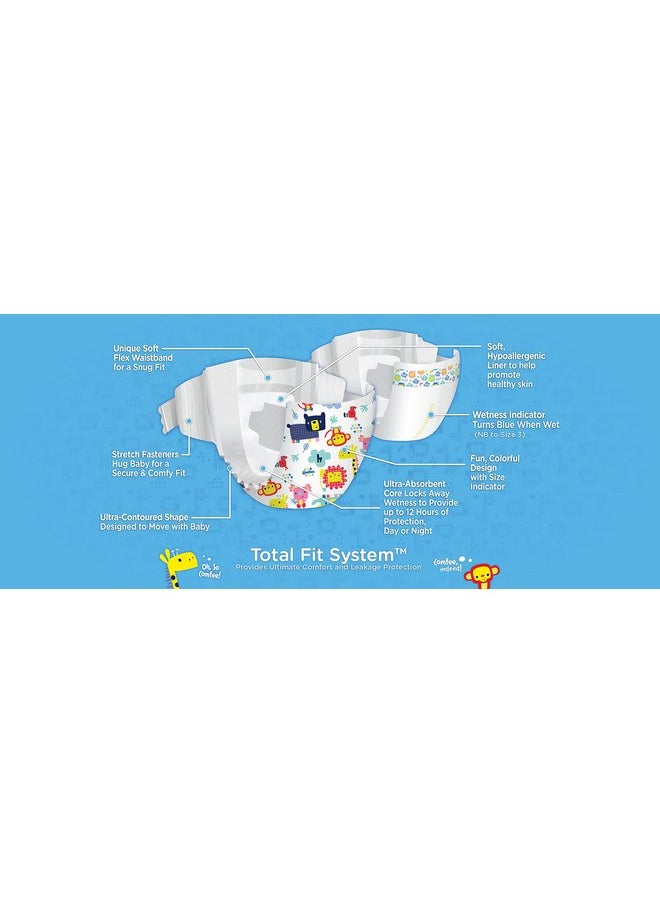 Comfees Premium Baby Diapers with Total Fit System for Boys & Girls, Size 6, 92Count