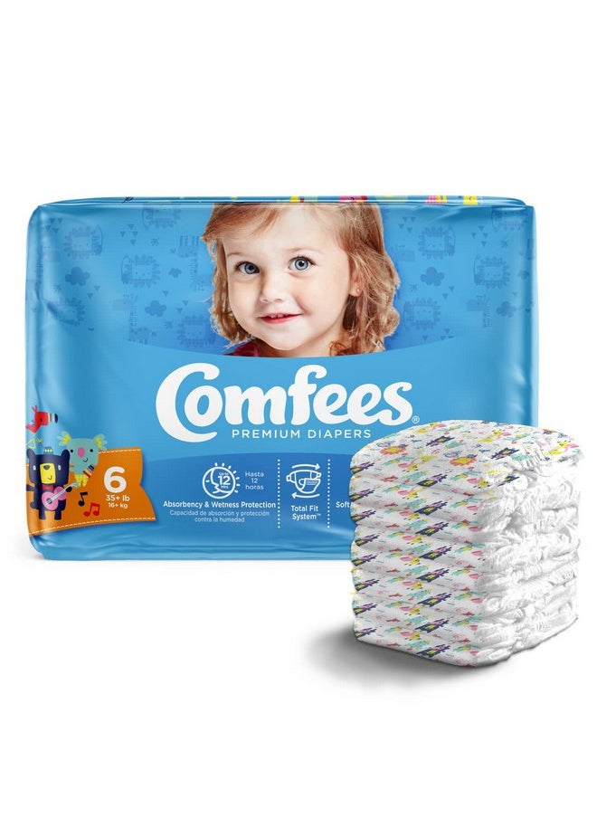 Comfees Premium Baby Diapers with Total Fit System for Boys & Girls, Size 6, 92Count