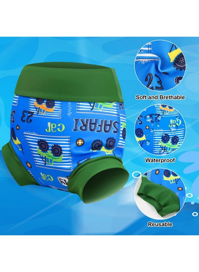 MooMoo Baby Swim Diapers 3 Pcs Waterproof Reusable Swim Diapers for Baby Swim Lesson 3T