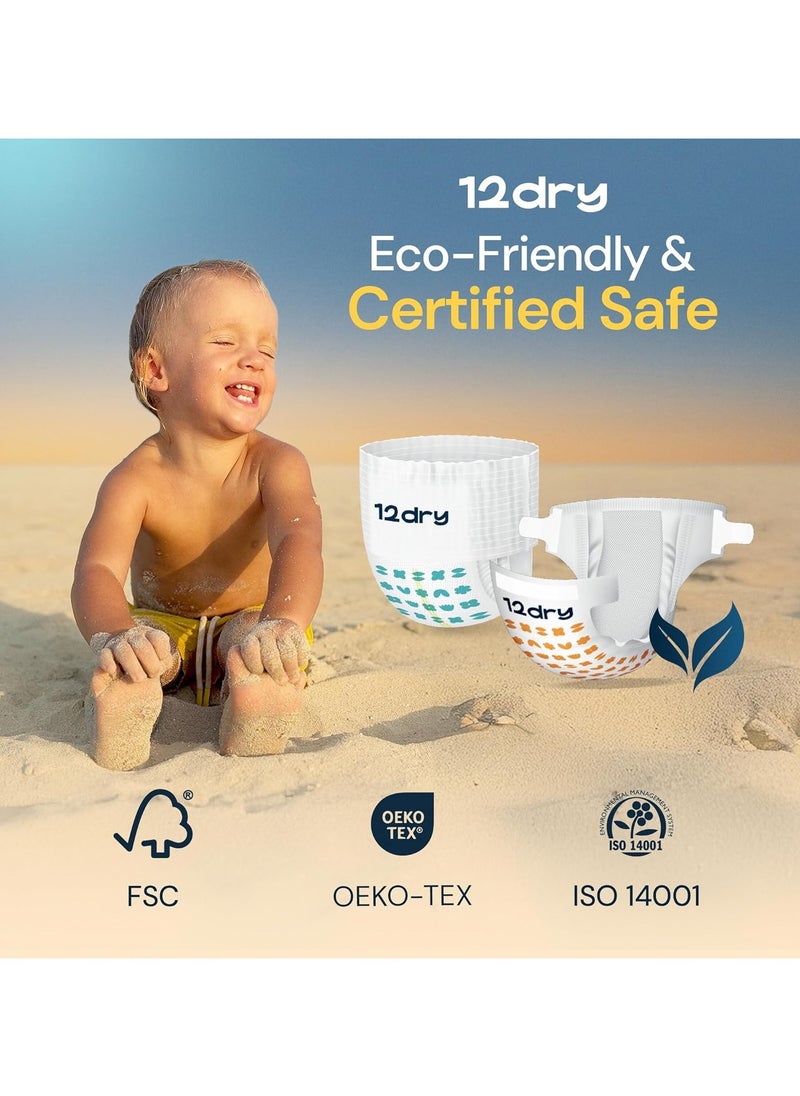 Diaper (Size 3, 62, count) – Premium Baby Care, 100% Ultra-Absorbent Japanese Tech, Dual-Layer, Thin & Breathable, Eco-Friendly, Hypoallergenic, Soft Elastic Waistband for Active Babies