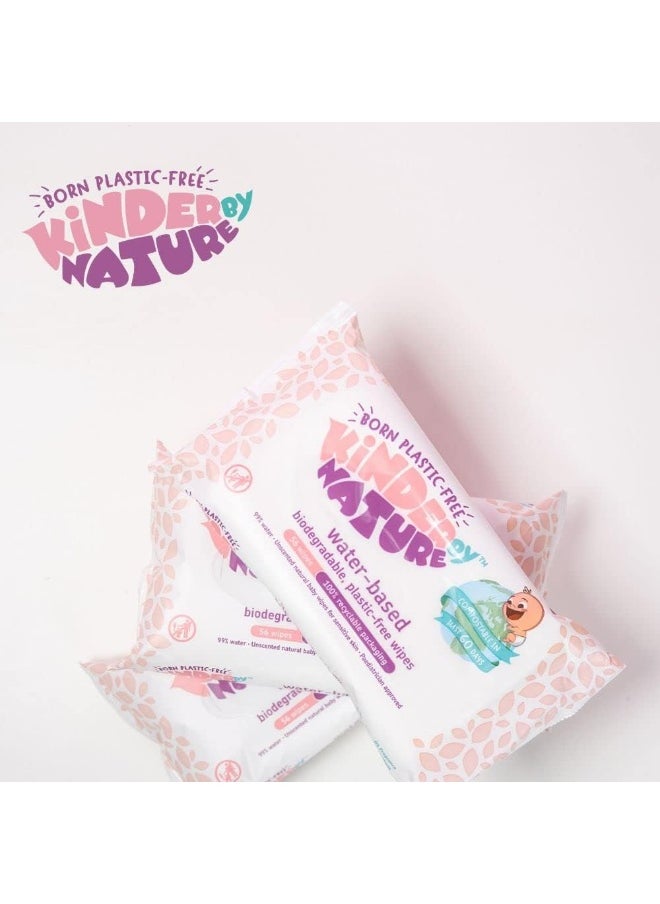 Jackson Reece, Kinder by Nature Water-Based Wipes - 12 Pack