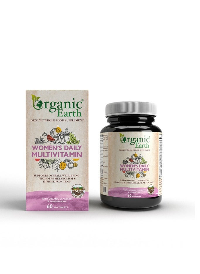 Women’s Daily Multivitamins Support Overall Well Being Promote Metabolism Immune System with Organic Cranberry and Pomegranate 60 Capsule