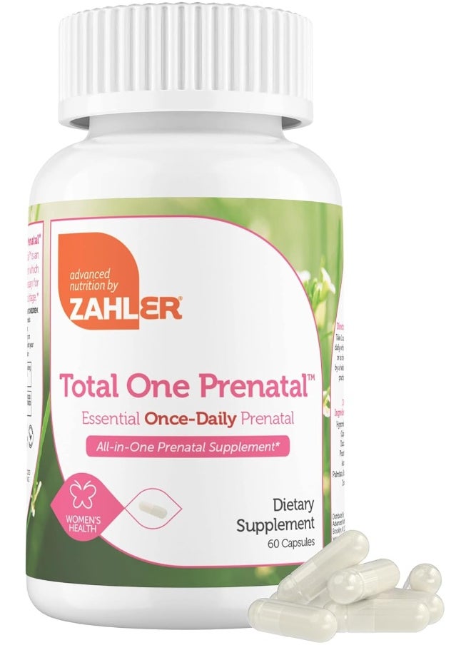 Total One Prenatal, Essential Once-Daily Prenatal, 60 Capsules