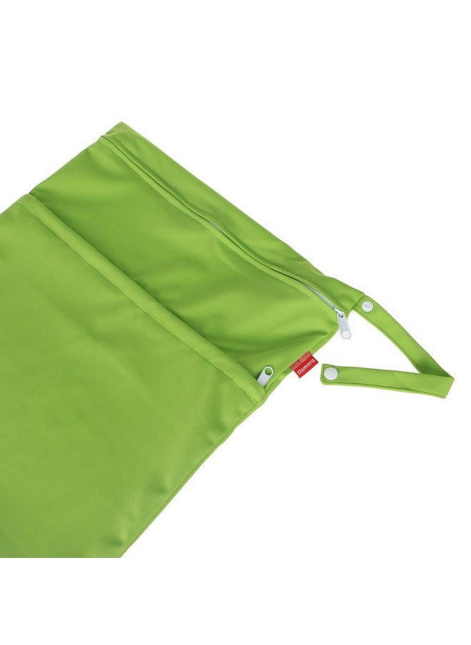 Damero 2pcs Travel Wet Dry Bag, Reusable Swimsuit Bag for Wet Clothes with Handle(Large, 2 pcs Green)