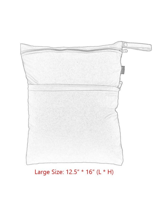 Damero 2pcs Travel Wet Dry Bag, Reusable Swimsuit Bag for Wet Clothes with Handle(Large, 2 pcs Green)