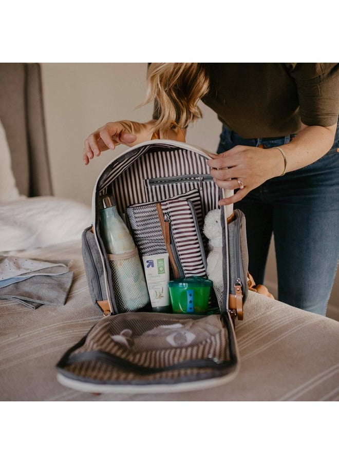 Parker Baby Cloth Diaper Wet Dry Bag - Waterproof Reusable Diaper Bag Accessory with Mesh Organizer and Zippered Pocket for Soiled or Wet Clothes, Diapers, Wipes, Swimsuits