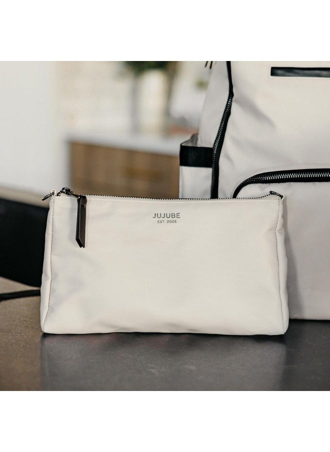JuJuBe x Witney Carson - New 3-Piece Pouch Set, Diaper Bag Organizing Pouches, Convertible to Small Purse with Crossbody Strap, Perfect for Travel, Zipper Cosmetic or Makeup Pouch, Cloud