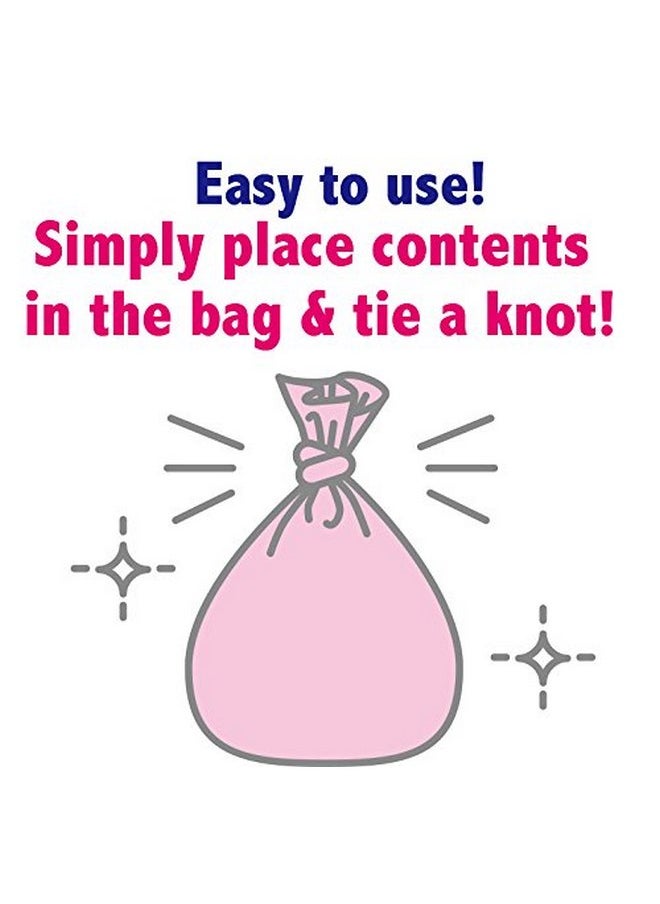 BOS Amazing Odor Sealing Disposable Bags, for Baby Diapers, Pet Waste or Any Sanitary Product Disposal - Durable and Unscented[Size: XS, Color: Pink] (200 Count, Pack of 2) (400 Bags)