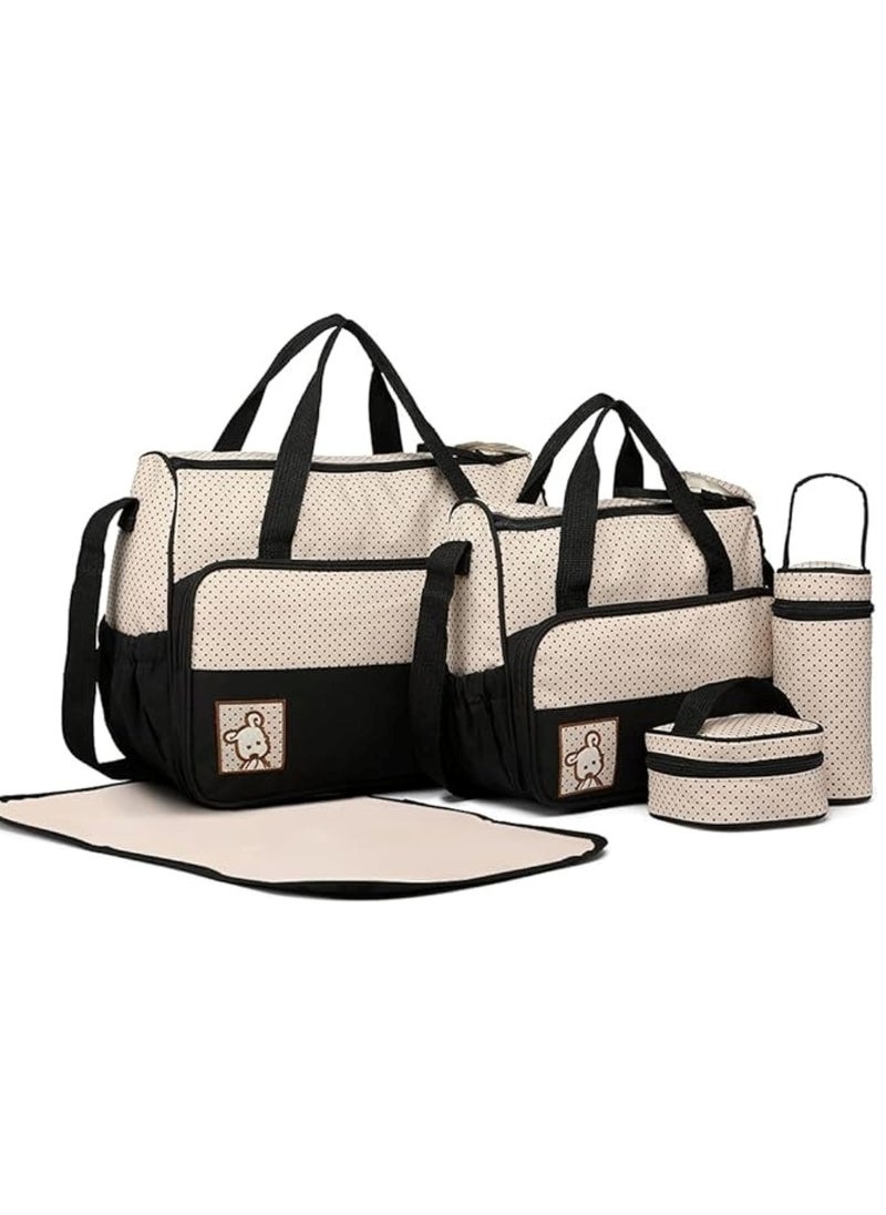 Stylish Black Baby Diaper Bag Set