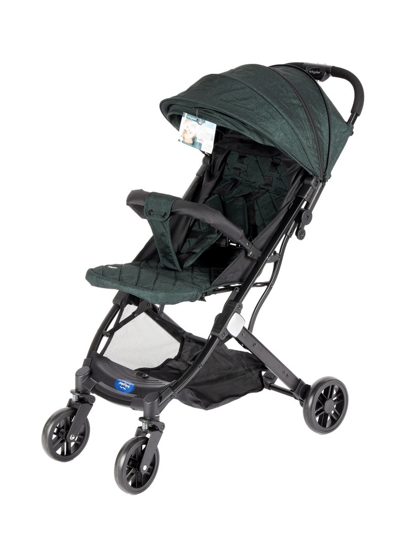 Premium Comfort Baby Stroller - Lightweight, Foldable, Adjustable Seat, Retractable 3 Tier Canopy & Peek-A-Boo window, Ultimate Ease Baby Carriage for Infants & Toddlers, 0-4 Years (GREEN)