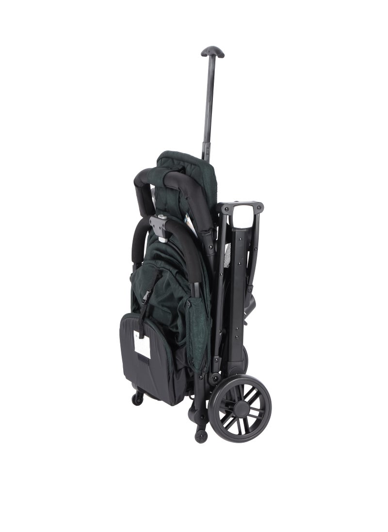 Premium Comfort Baby Stroller - Lightweight, Foldable, Adjustable Seat, Retractable 3 Tier Canopy & Peek-A-Boo window, Ultimate Ease Baby Carriage for Infants & Toddlers, 0-4 Years (GREEN)