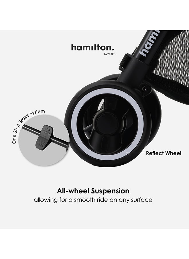 Everyday Stroller - Quick Fold & Easy Store in Cabin Overhead Compartments - Autofold System - Green