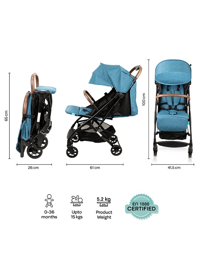 Ritzi-Lite Baby Cabin Stroller - Blue, 0 To 36 Months