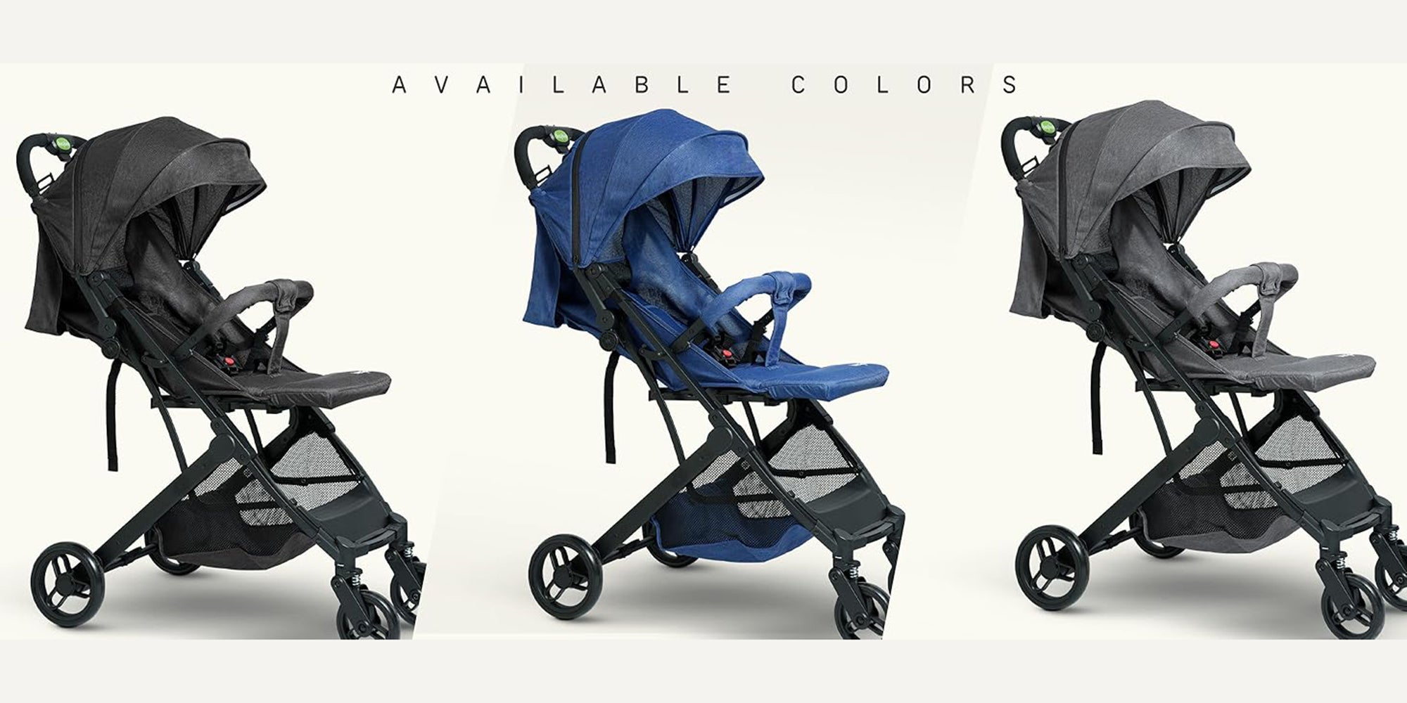 Foldable Cabin Baby Stroller Pram for Baby with 3-Position Adjustable Seat, Metal Frame & Canopy, Bassinet, Parent Handle, 5 Point Safety Belt, Stroller for Kids Toddler 0 to 3 Years Boy Girl Blue