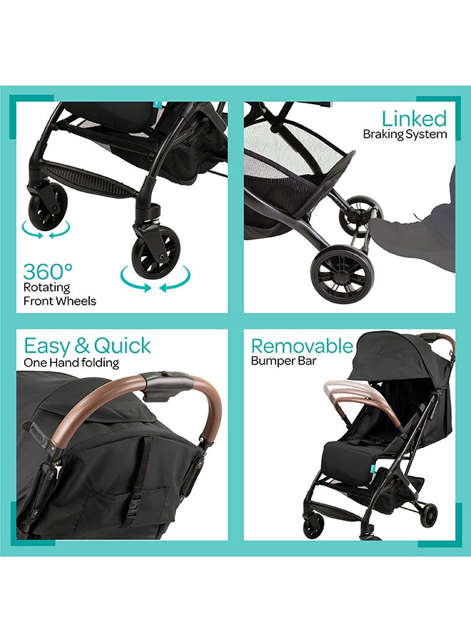Ritzi-Lite Baby Cabin Stroller - Black, 0 To 36 Months