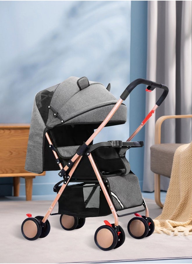 Baby Travel Stroller Foldable Baby Stroller Portable Travel Pram Multifunctional Newborn Infant Carriage for 0-3 Years Baby