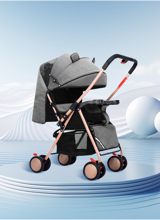 Baby Travel Stroller Foldable Baby Stroller Portable Travel Pram Multifunctional Newborn Infant Carriage for 0-3 Years Baby