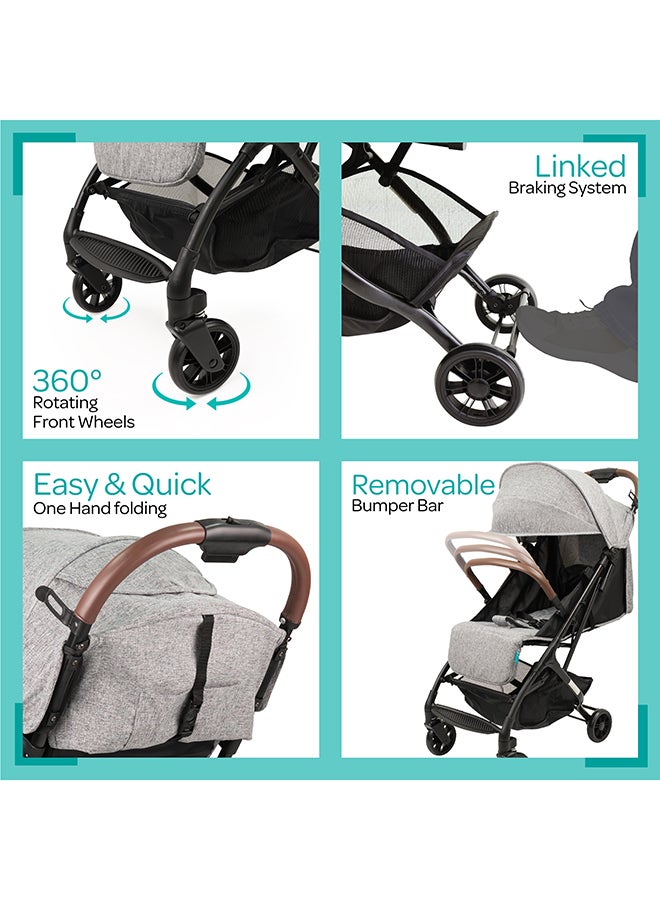 Ritzi-Lite Baby Cabin Stroller - Grey, 0 To 36 Months