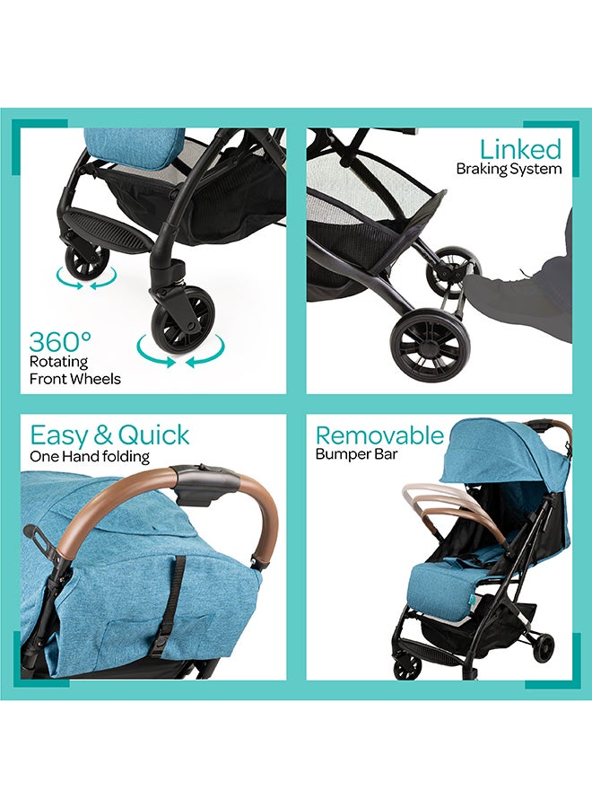 Ritzi-Lite Baby Cabin Stroller - Blue, 0 To 36 Months