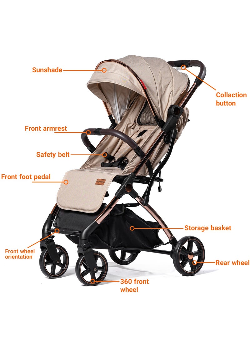 Ultra Luxury & Lightweight Compact Travel Stroller – Comfortable, Foldable Stroller for Infants & Toddlers Up to 5 Years | Perfect Baby Travel Gear, Umbrella Baby Stroller