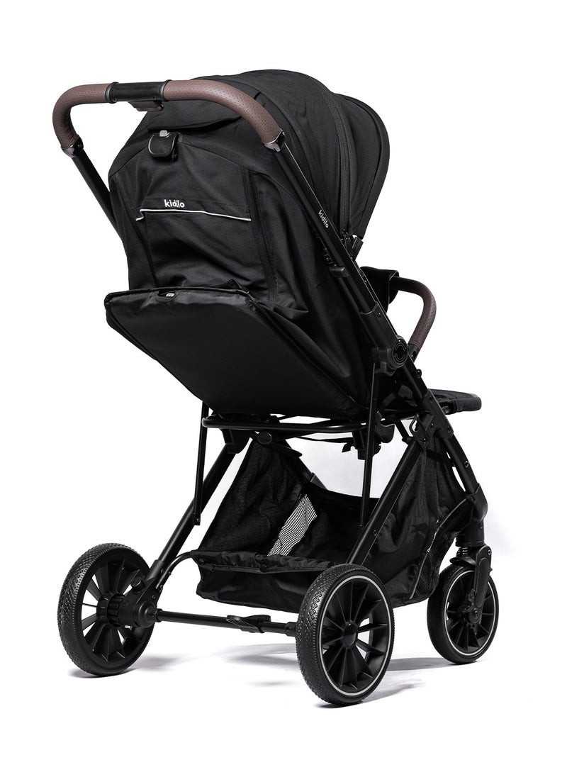 Baby Stroller - Reversible Handle, Comfortable, Foldable Stroller - Newborn Stroller w/All-Scene Large Wheels