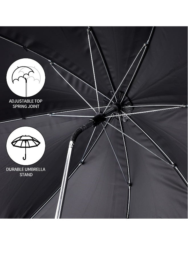 Baby Stroller Parasol 75 Cm Sunshade With Clip Universal Stroller Uv Protection Umbrella 50 Adjustable 360 Degree For Stroller Beach Chair Black